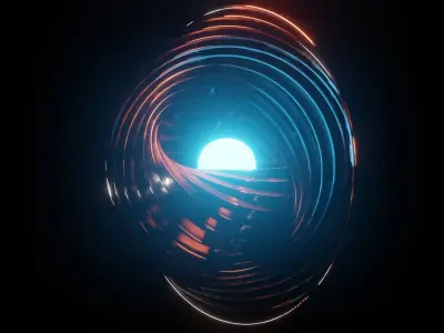 Abstract Futuristic Sci-Fi Sphere 3D model