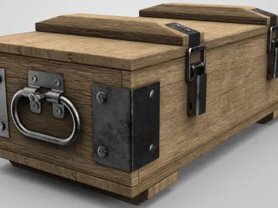 Ammo Crate Low-poly 3D model