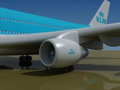 KLM Airbus Netherlands 3D model
