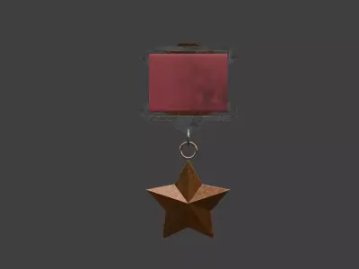 Dayz inspired Post soviet collectible medals Low-poly 3D model
