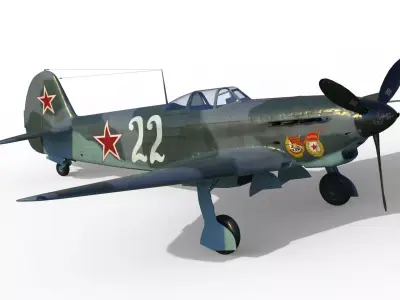 Yakovlev Yak-9 fighter 3D model