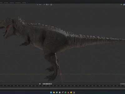 Tyrannosaurus Rex 3D Model - Realistic and Versatile Low-poly 3D model