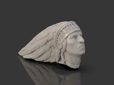 Indian 3D model head 3D print model