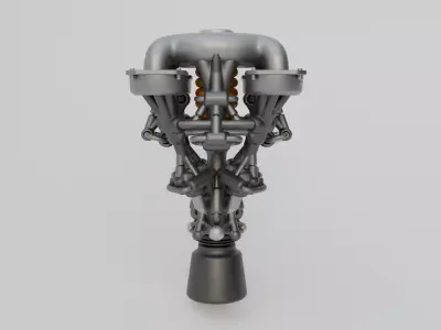 Scifi Electron Propulsion Engine Concept 3D model