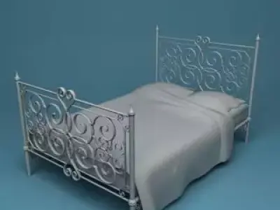 Double Bed Free 3D model buy
