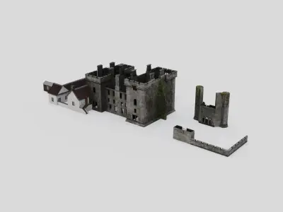 Armadale Castle and Museum Low-poly 3D model