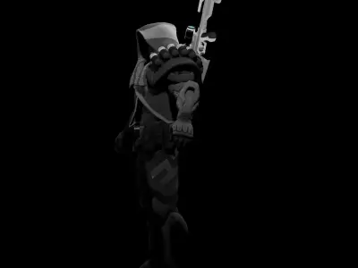 Hunter Cyberpunk fortnite scout 3D model