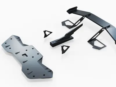 spoiler tuning part bumper kit 3D model