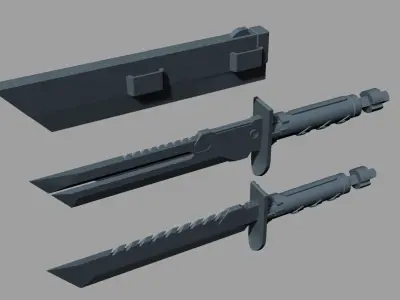 Boba Fett  vibroblade dagger from  mythos 3d print model 3D print model