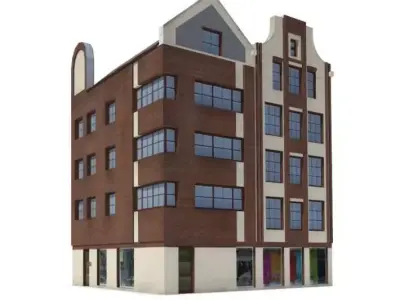 Brown City Building 3D model