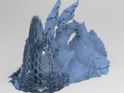 World stage dome law Mountain 3D model