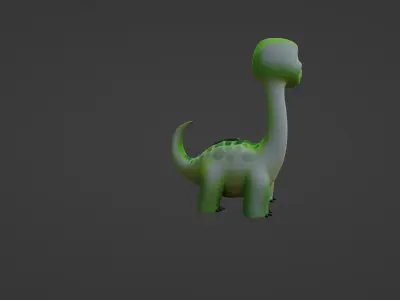 Cute Cartoon Dinosaur 3D Model   3D model