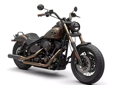 Demon-Possessed Copper Chopper 3D Model Low-poly 3D model