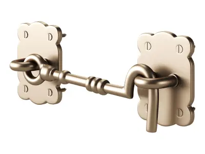 Black Door Latch Lock 3D model