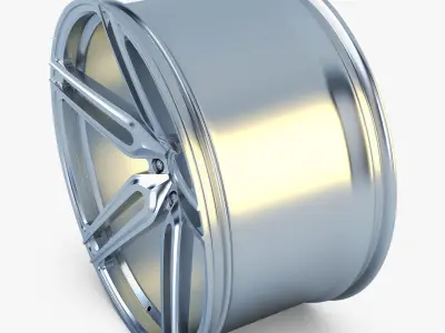 Vossen HC-1 19 wheel silver 3D model
