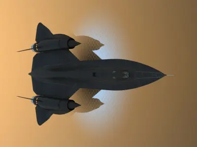 Lockheed SR-71 Blackbird Low-poly 3D model