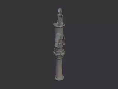 Vintage Hand Water Pump Low-poly 3D model