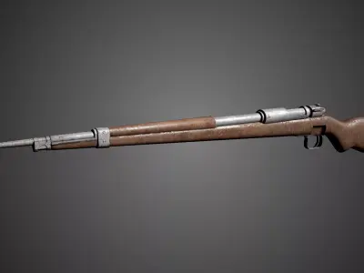 Rifle Lowpoly Low-poly 3D model