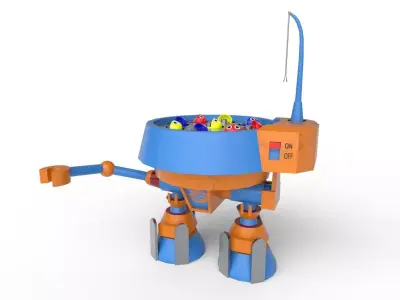Fishing Robot Low-poly 3D model