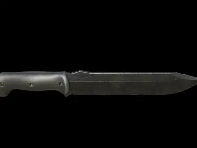 BKT Ka-Bar Pack w Sheath 3D model