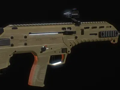 MDR-50 gun Low-poly 3D model