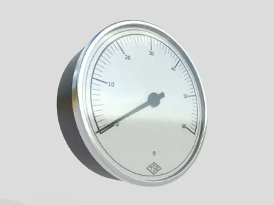 Pressure Gauge M4 Low-poly 3D model