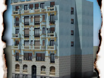 Building Collection 69-72 Low-poly 3D model