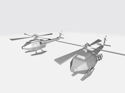 War Helicopter Free low-poly 3D model