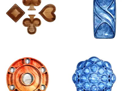 collection of decorative  00 3D model