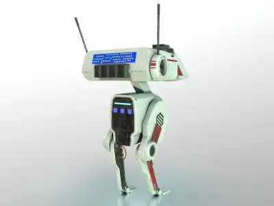 Droid DB-1 Low-poly 3D model
