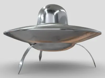 CC0 - UFO Free low-poly 3D model