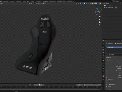 Racing Car Seat Sparco EVO 3D model