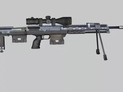 Sniper Denel 3NTW-20 Low-Poly 3D Model Low-poly 3D model purchase