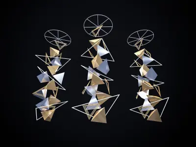 Aerial pendant Low-poly 3D model