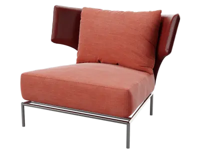  Replica Erba Italia Insieme Armchair Model, Red 