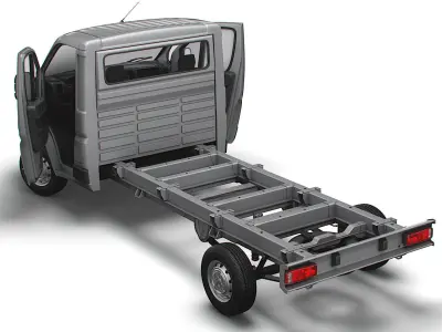 Peugeot Boxer Chassis Truck SCab 4035WB HQInterior 2023 3D model