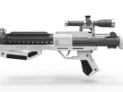 Blaster rifle F-11D from Star Wars The Force Awakens 2015 3D model