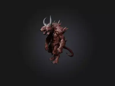 Cerberus Low-poly 3D model