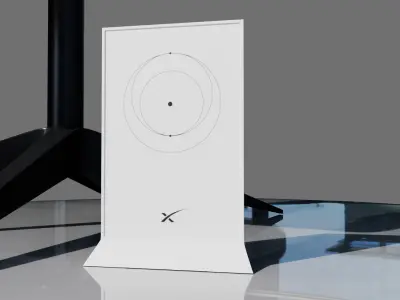 Starlink Dish and Router Low-poly 3D model