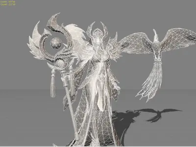Pharsa Empress Phoenix Low-poly 3D model