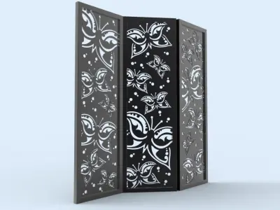 BUTTERFLIES SCREEN PANEL Free 3D print model