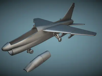 Vought LTV TA-7C Corsair II - 3D Printable Model 3D print model