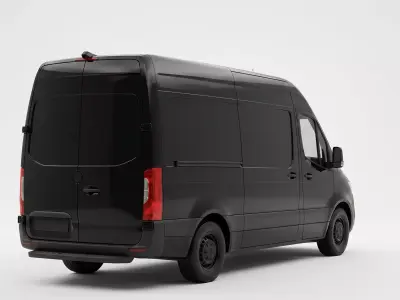 Mercedes-Benz Sprinter Cargo Van Low-poly 3D model
