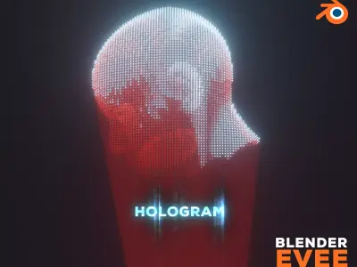Realistic Sci-Fi Futuristic Realtime Hologram 3D model Free low-poly 3D model