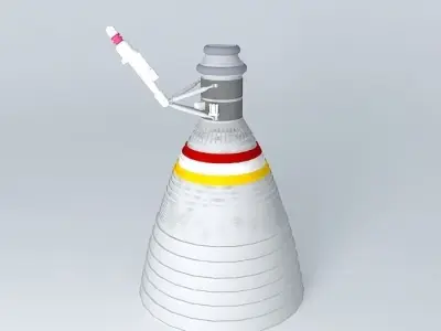 Engine bottle with stripe Free 3D model