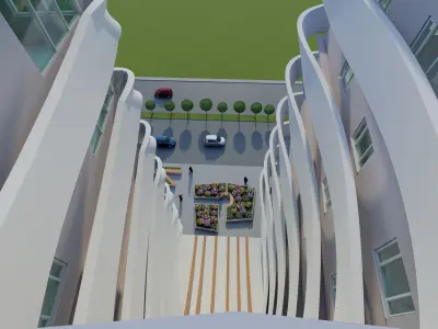 Commercial Residential Building CRB9 3D model