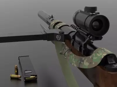 MP 28 ww2 weapon Fps-Tps Low-poly 3D model