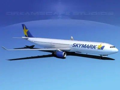 Airbus A330-300 Skymark 3D model