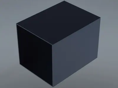 Extruded Aluminium Profile Enclosures Set for Square Tube Low-poly 3D model