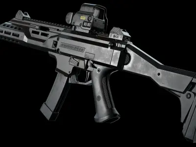 CZ Scorpion EVO 3 Low-poly 3D model